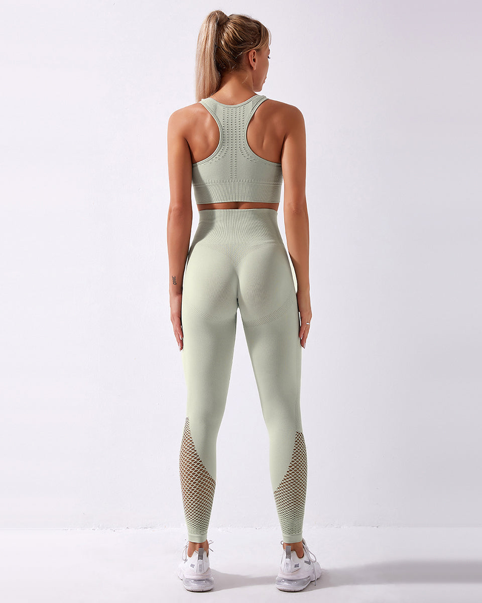 Leggings senza cuciture Terra - Verde chiaro