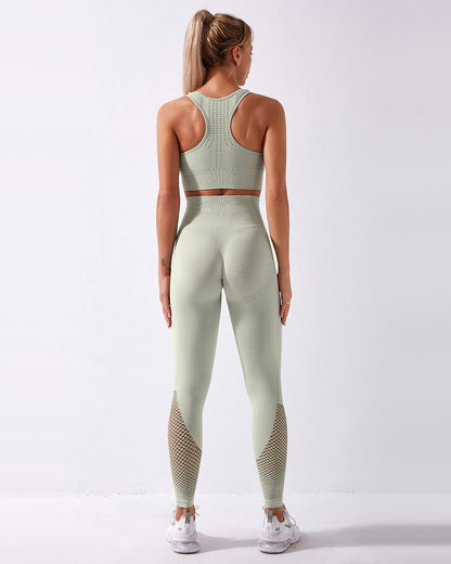 Leggings senza cuciture Terra - Verde chiaro