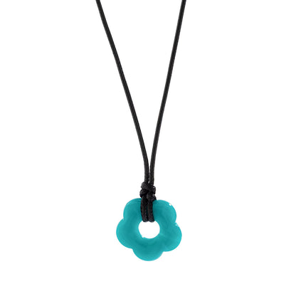 Flower Pendant Cord Necklace