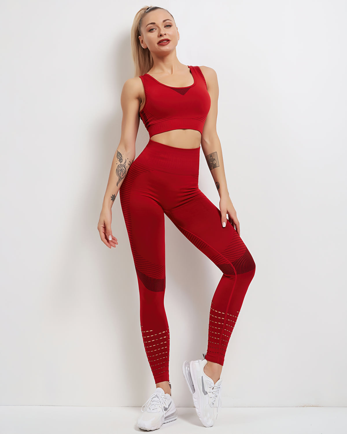 Leggings senza cuciture Tribeca - Rosso