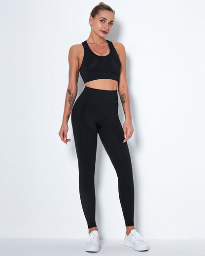 Leggings senza cuciture Vitality - Nero