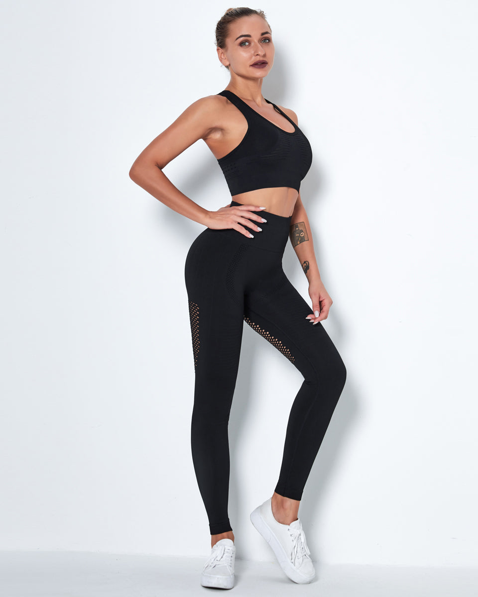 Leggings senza cuciture Vitality - Nero