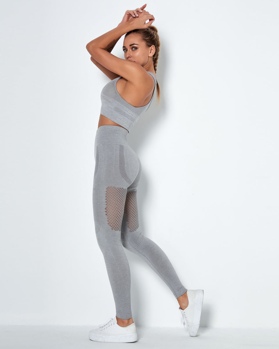 Leggings senza cuciture Vitality - Grigio chiaro
