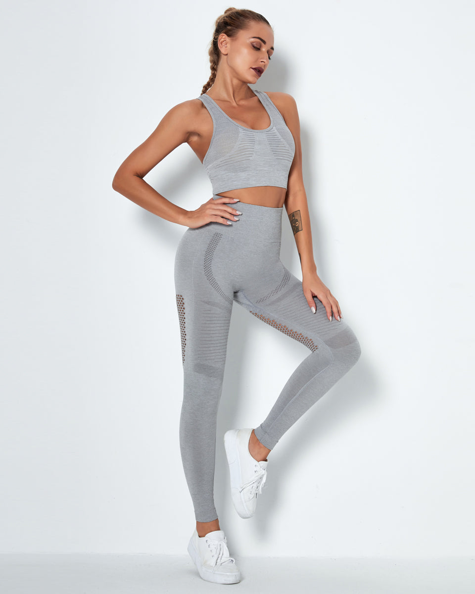 Leggings senza cuciture Vitality - Grigio chiaro