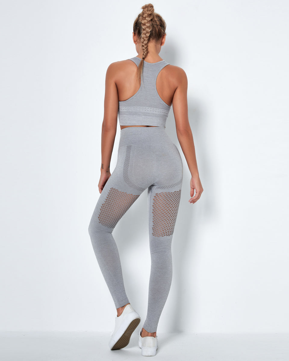 Leggings senza cuciture Vitality - Grigio chiaro