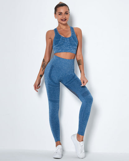 Leggings senza cuciture Vitality - Blu ghiaccio