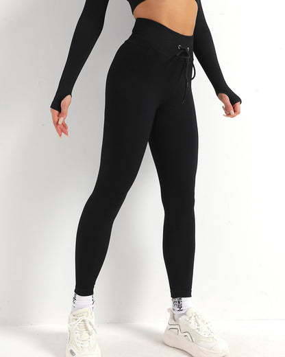 Leggings senza cuciture Wella - Nero
