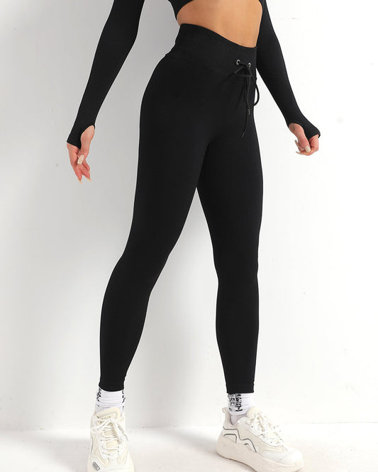 Leggings senza cuciture Wella - Nero