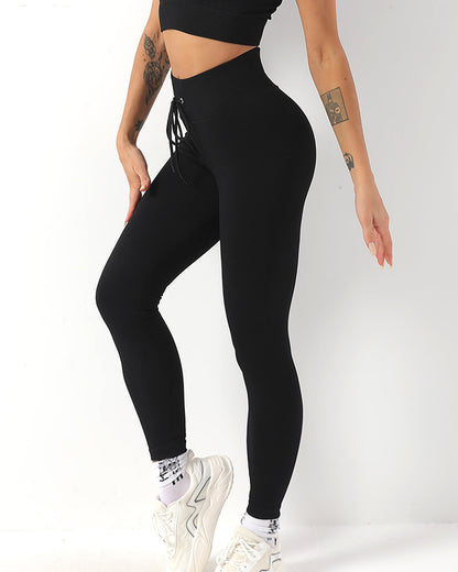 Leggings senza cuciture Wella - Nero