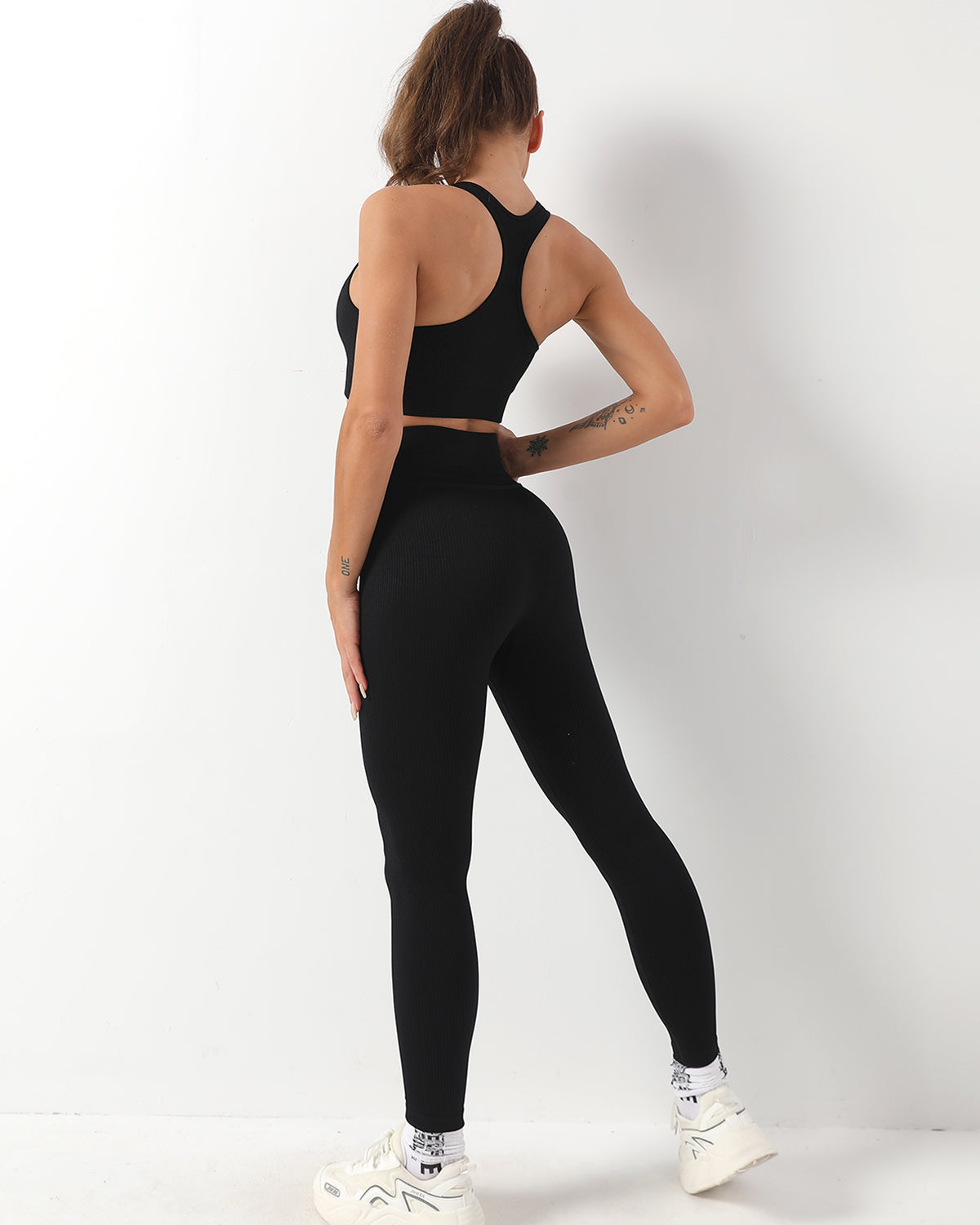 Leggings senza cuciture Wella - Nero