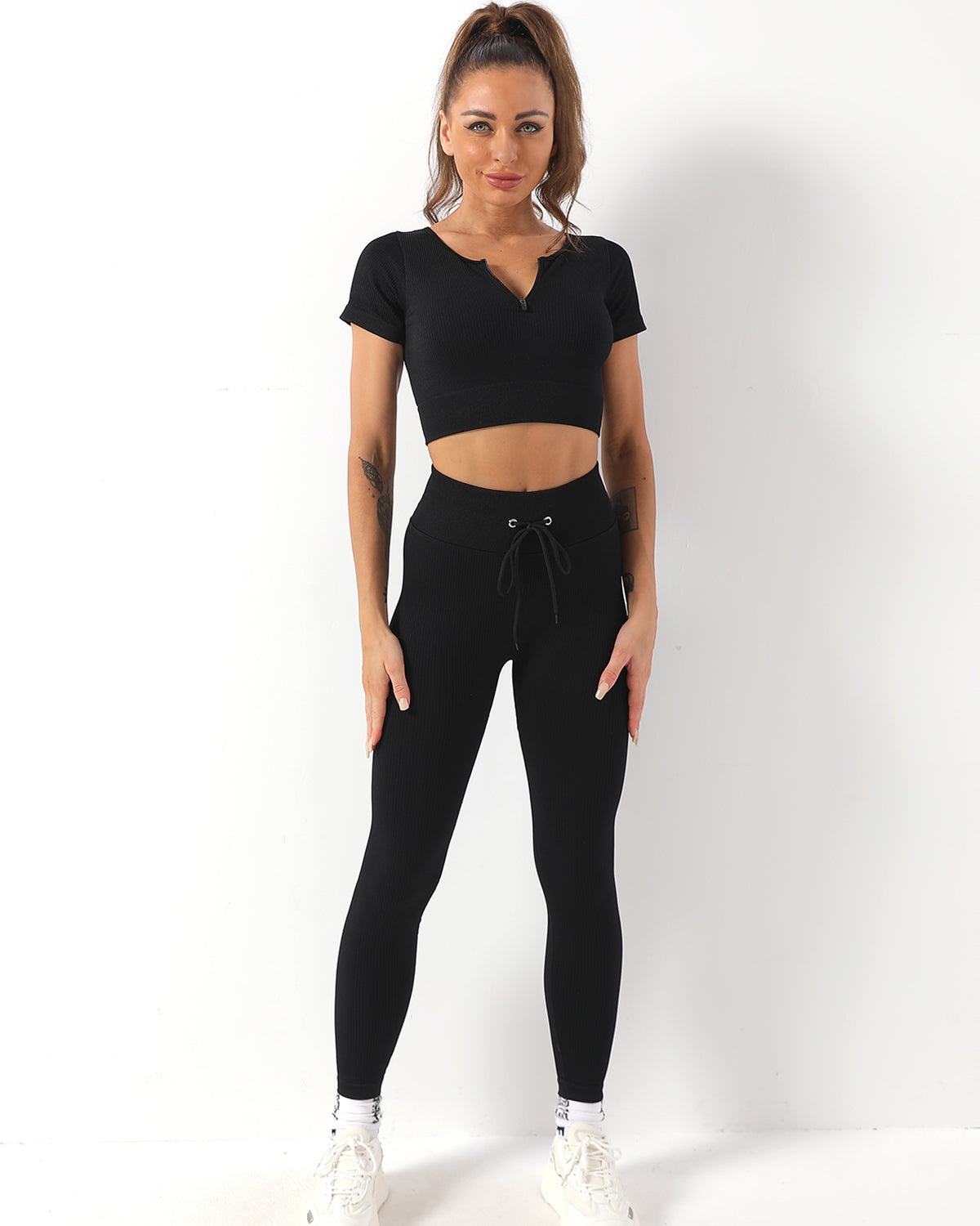 Leggings senza cuciture Wella - Nero