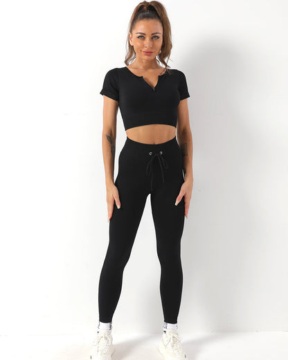 Leggings senza cuciture Wella - Nero