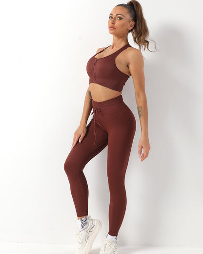 Leggings senza cuciture Wella - Caffè