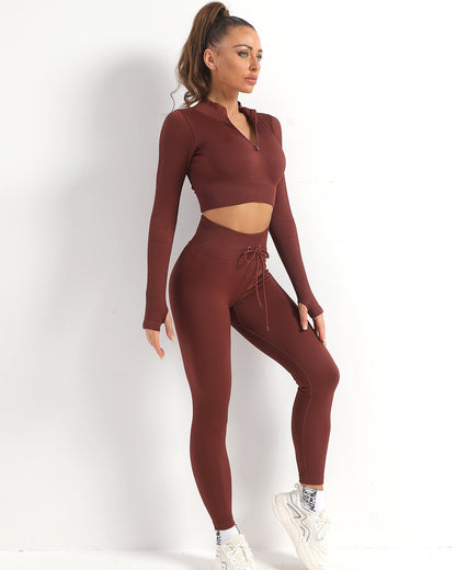 Leggings senza cuciture Wella - Caffè