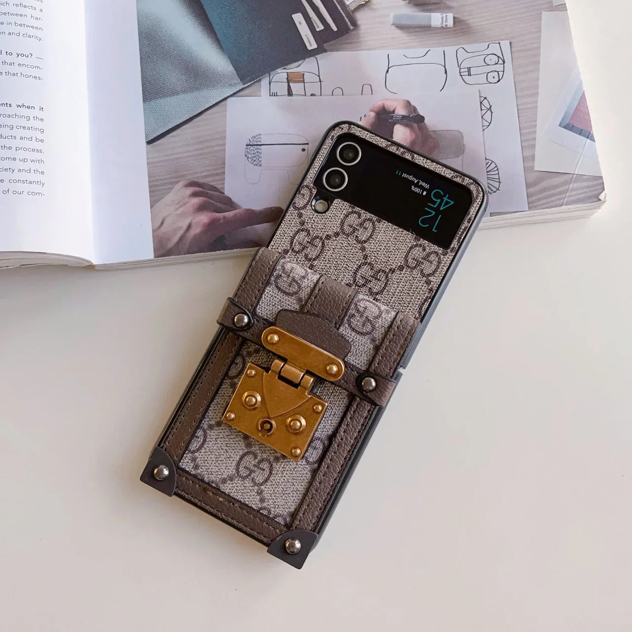 Retro Lock Kartenhalter Galaxy Case für Samsung