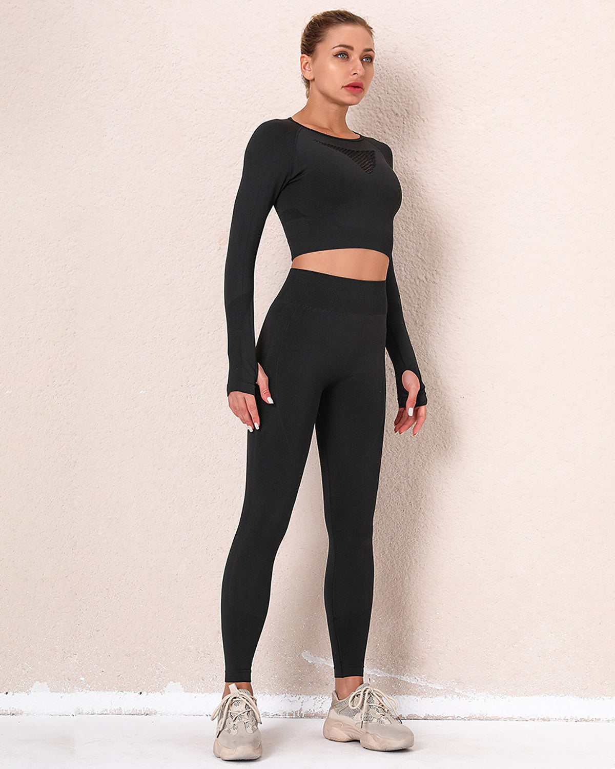Leggings senza cuciture Xoco Hyperflex - Nero
