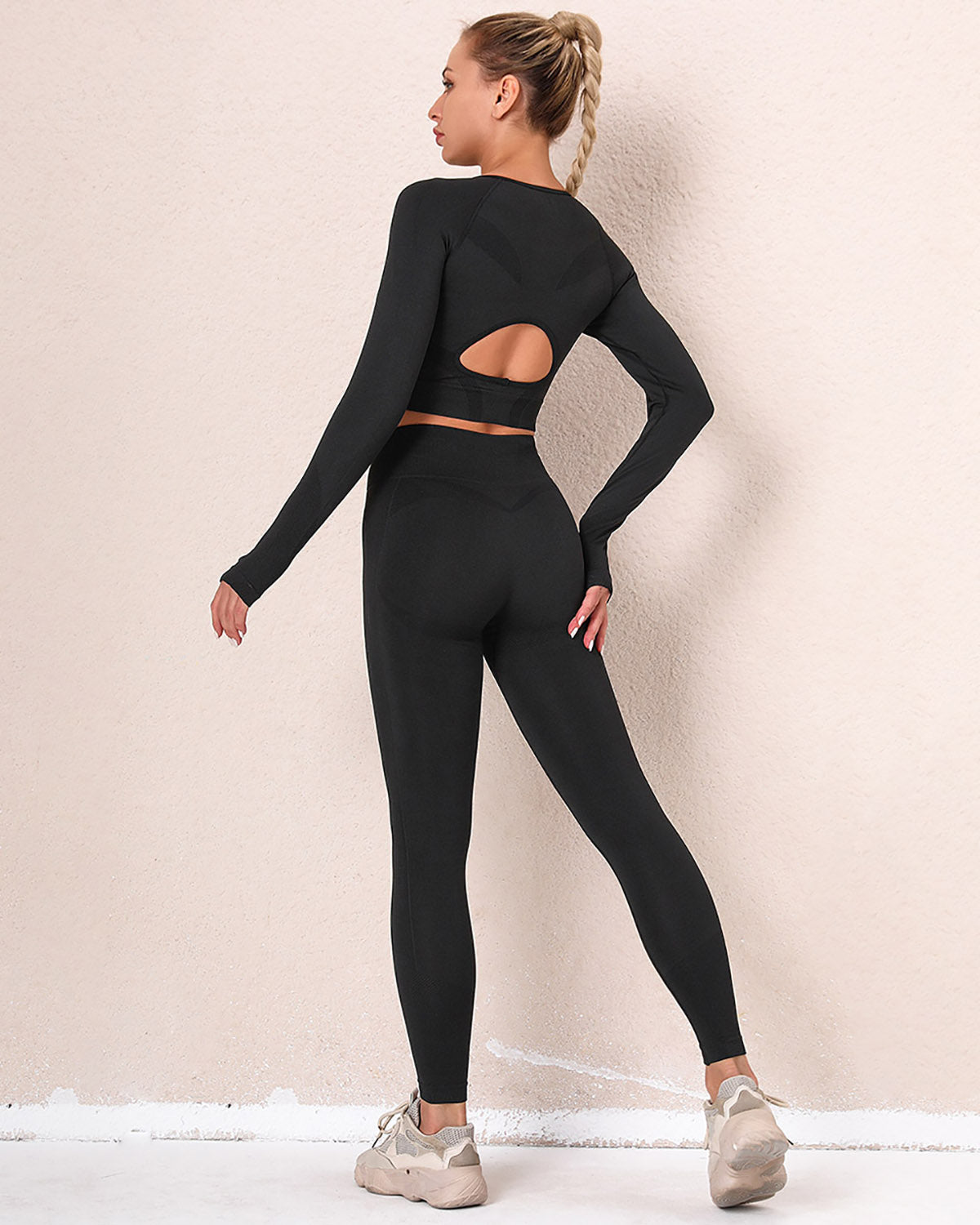 Leggings senza cuciture Xoco Hyperflex - Nero
