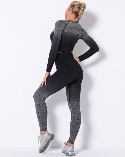 Leggings senza cuciture Yassi Ombre - Grigio