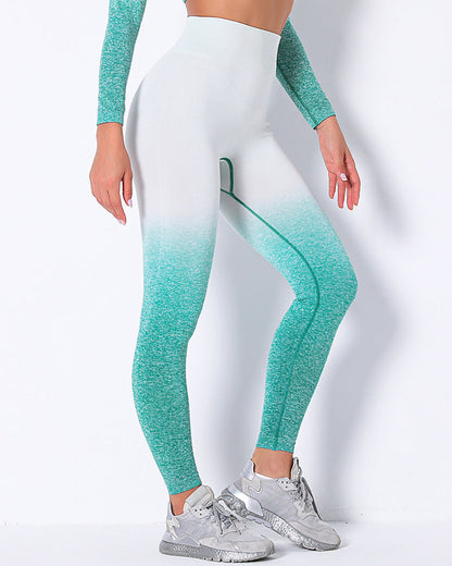 Leggings senza cuciture Yassi Ombre - Verde