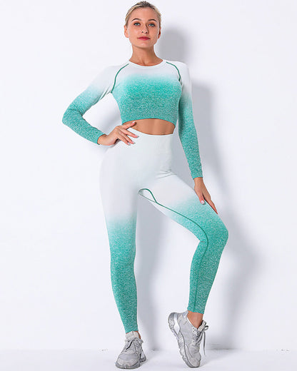 Leggings senza cuciture Yassi Ombre - Verde
