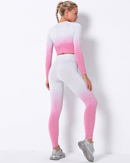 Leggings senza cuciture Yassi Ombre - Rosa