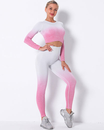 Leggings senza cuciture Yassi Ombre - Rosa